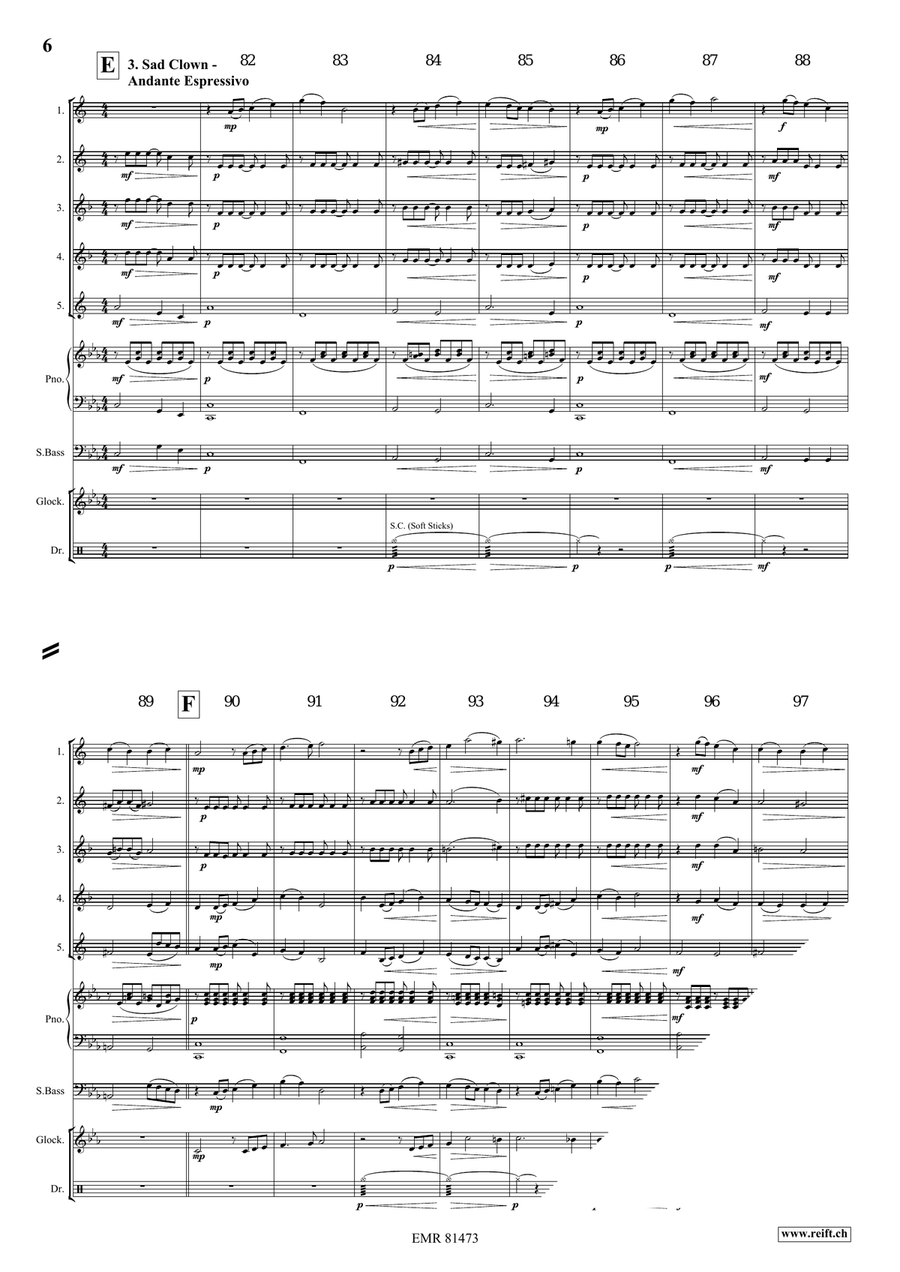 At The Circus At The Circus Saxophone Quintet scores gallery preview page 6