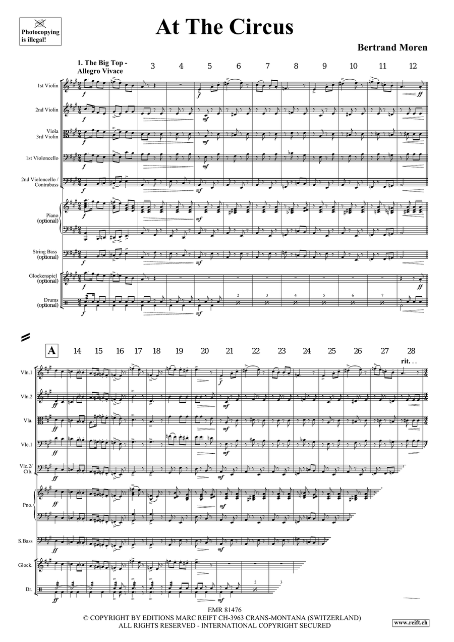 At The Circus At The Circus String Quintet scores gallery preview page 4