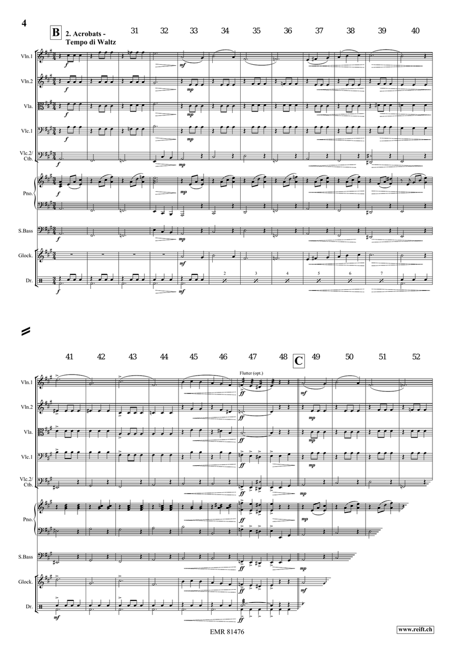 At The Circus At The Circus String Quintet scores gallery preview page 5