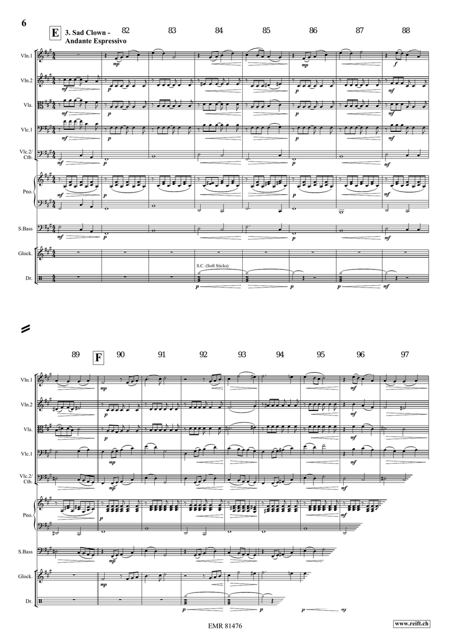 At The Circus At The Circus String Quintet scores gallery preview page 6