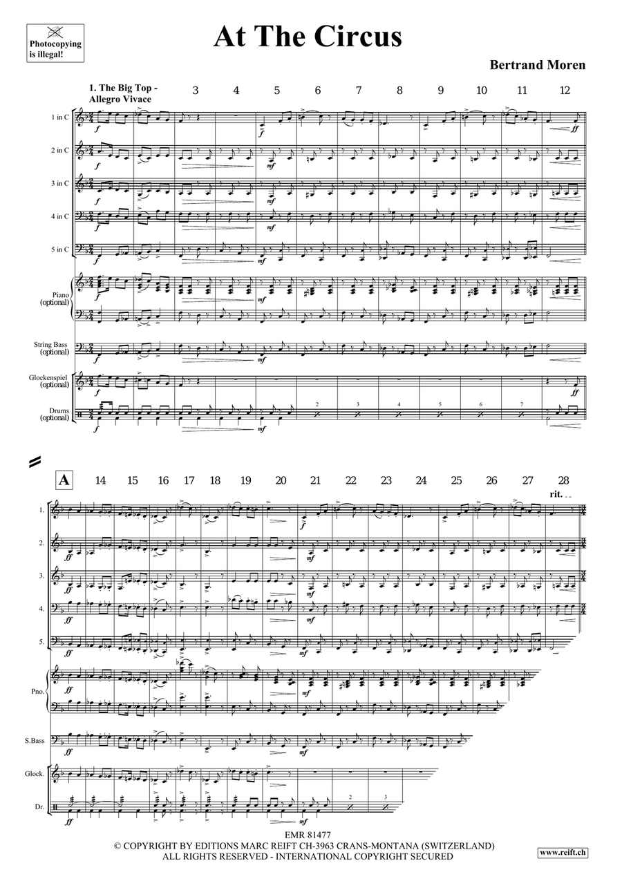 At The Circus At The Circus Brass Quintet scores gallery preview page 4