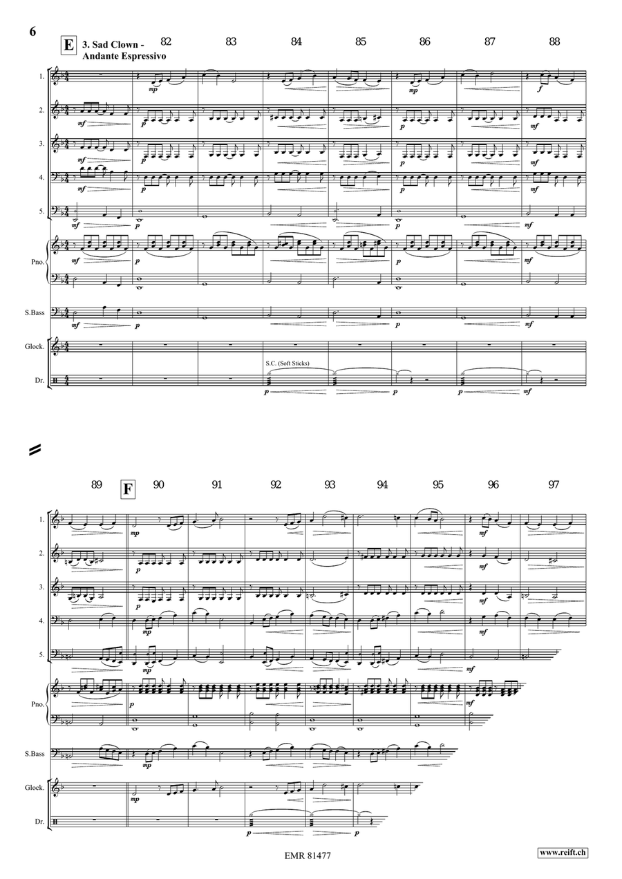 At The Circus At The Circus Brass Quintet scores gallery preview page 6