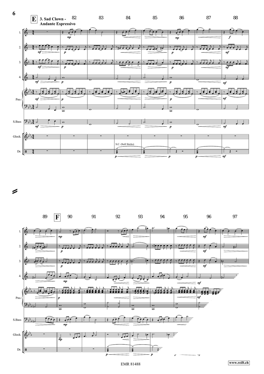 At The Circus At The Circus Saxophone Quartet scores gallery preview page 6
