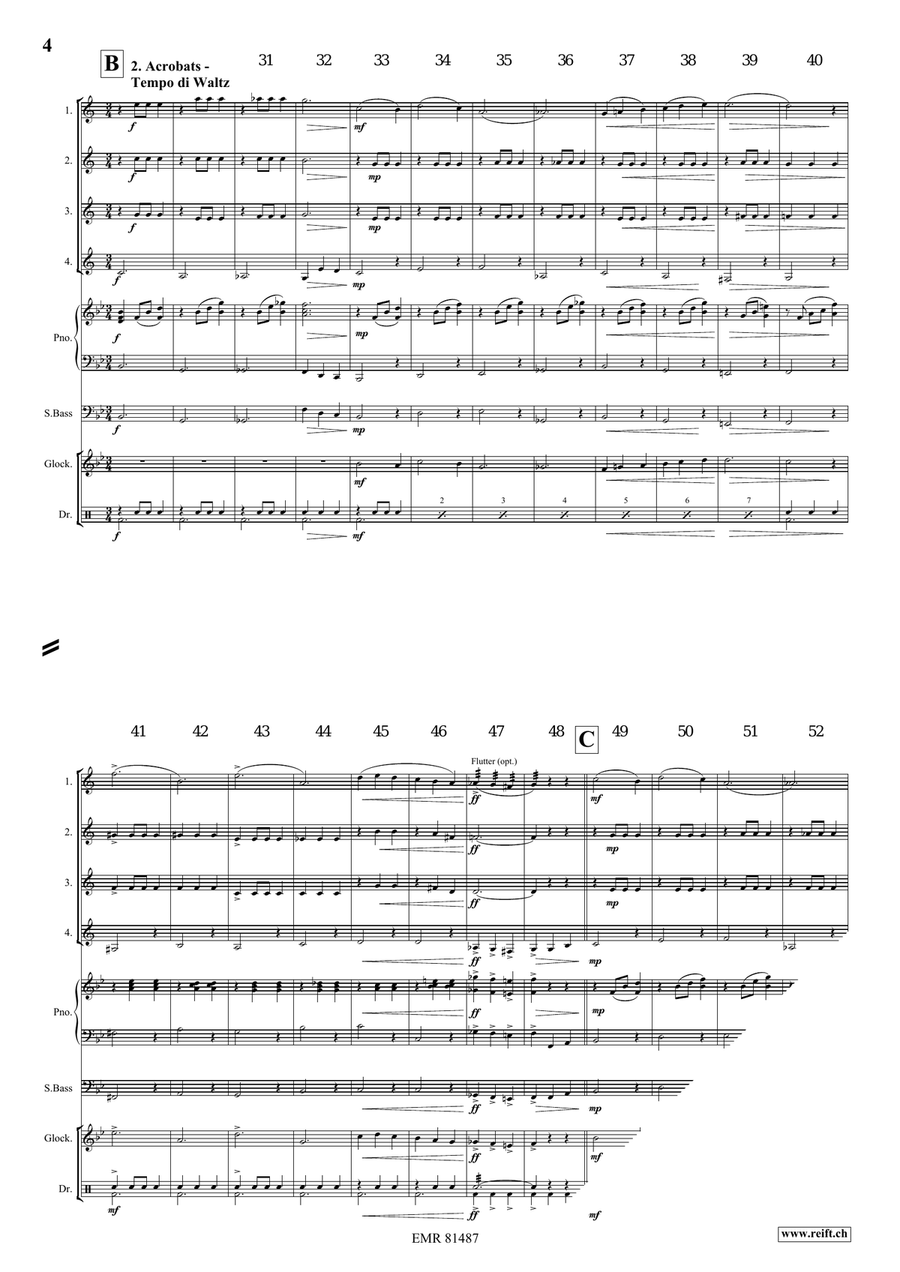 At The Circus At The Circus Clarinet Quartet scores gallery preview page 5