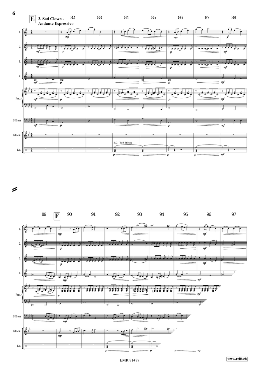 At The Circus At The Circus Clarinet Quartet scores gallery preview page 6