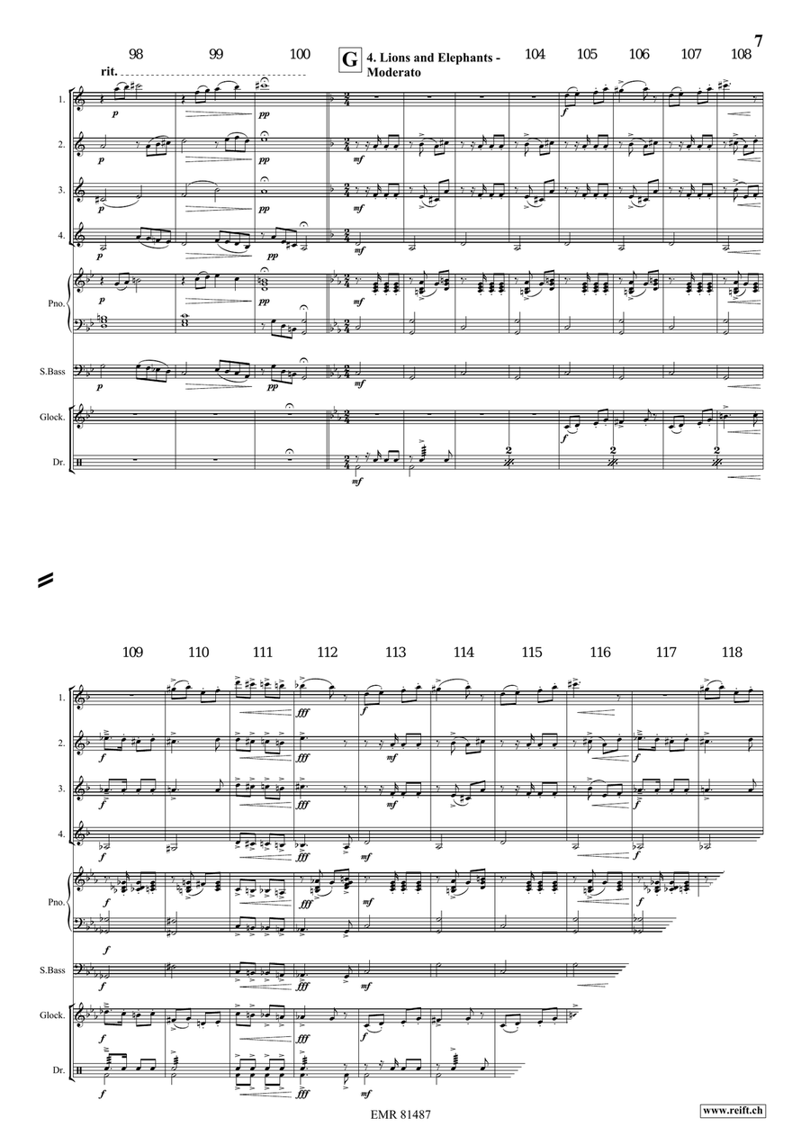 At The Circus At The Circus Clarinet Quartet scores gallery preview page 7