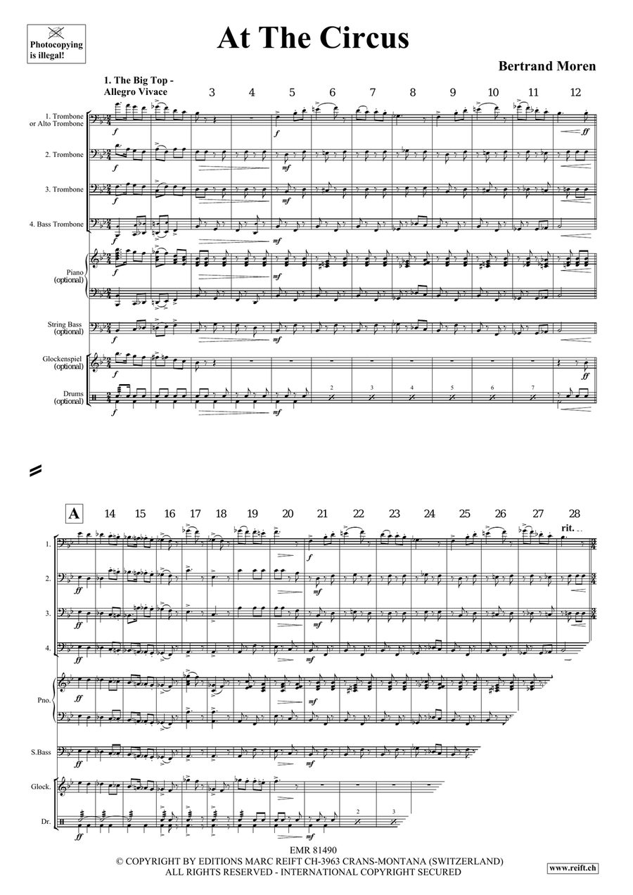 At The Circus At The Circus Trombone Quartet scores gallery preview page 4