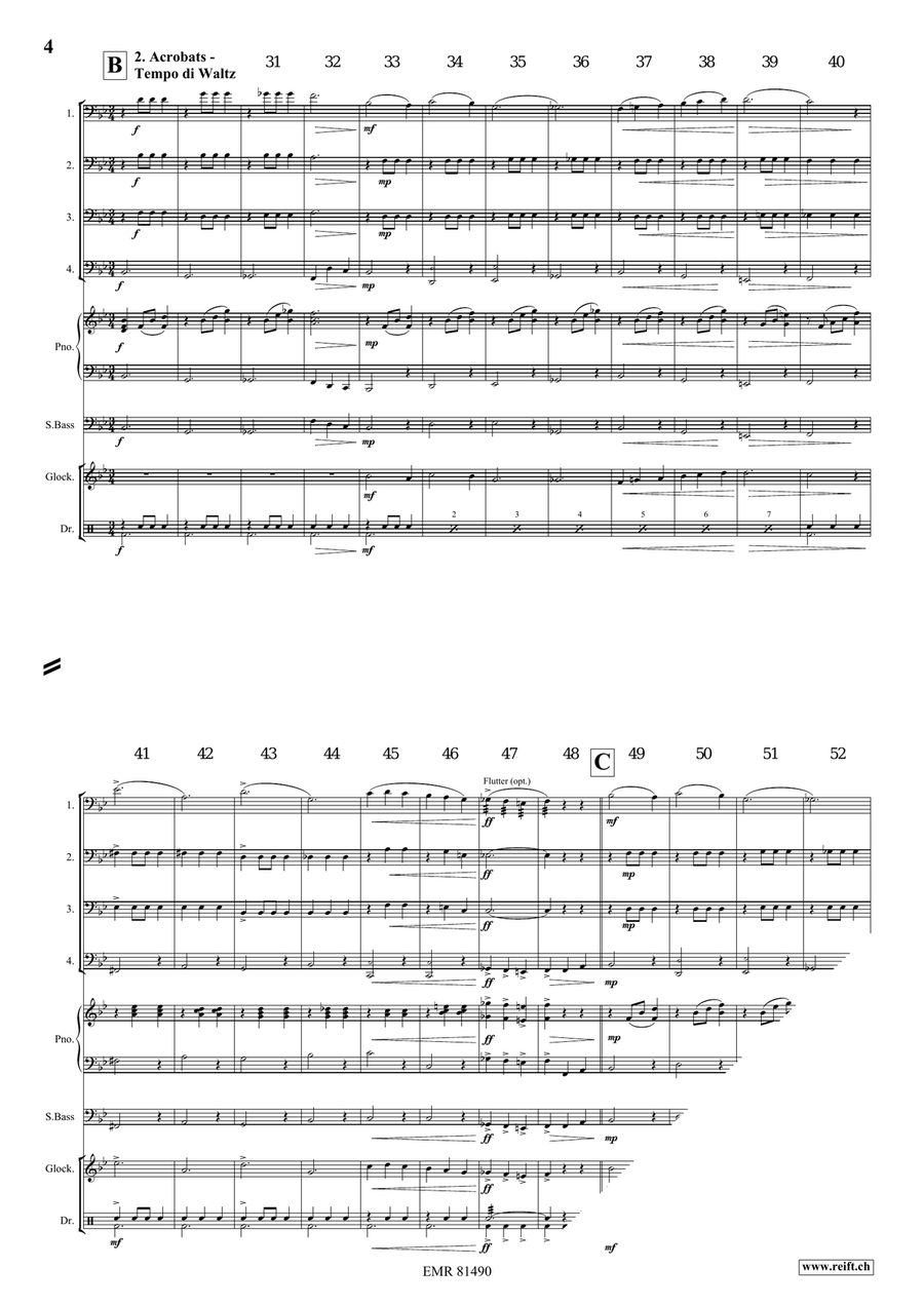 At The Circus At The Circus Trombone Quartet scores gallery preview page 5