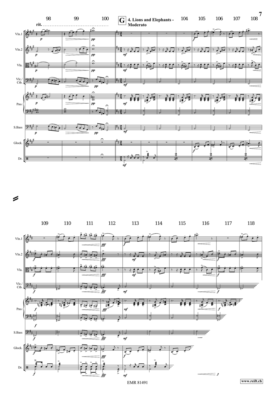At The Circus At The Circus String Quartet scores gallery preview page 7