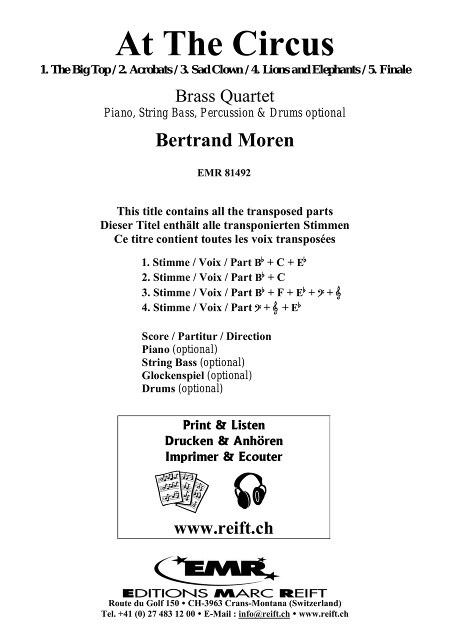 At The Circus At The Circus Brass Quartet scores gallery preview page 2