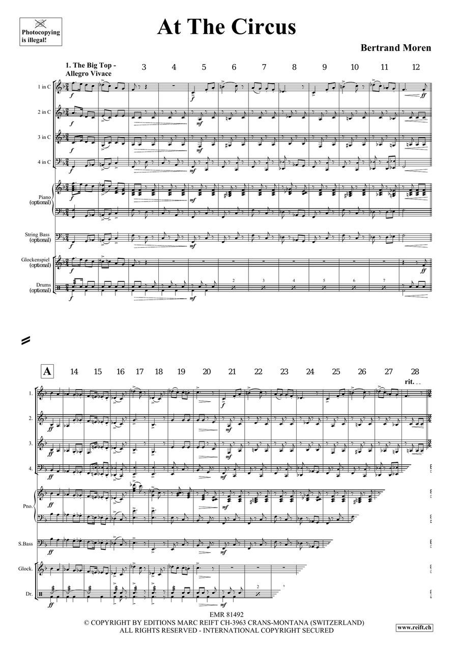 At The Circus At The Circus Brass Quartet scores gallery preview page 4