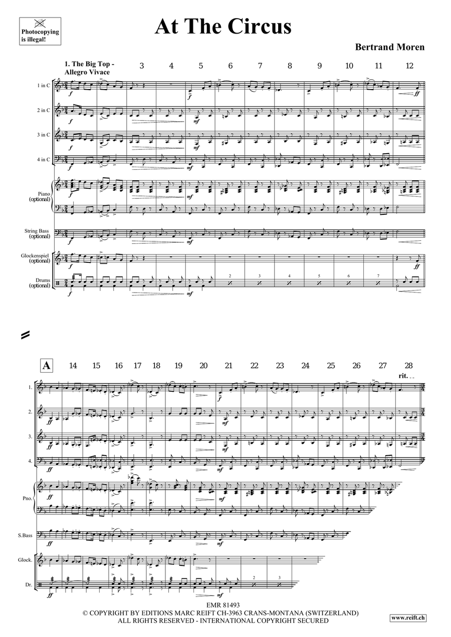 At The Circus At The Circus Woodwind Quartet scores gallery preview page 4
