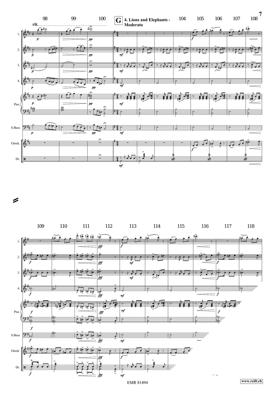 At The Circus At The Circus Flute Quartet scores gallery preview page 7