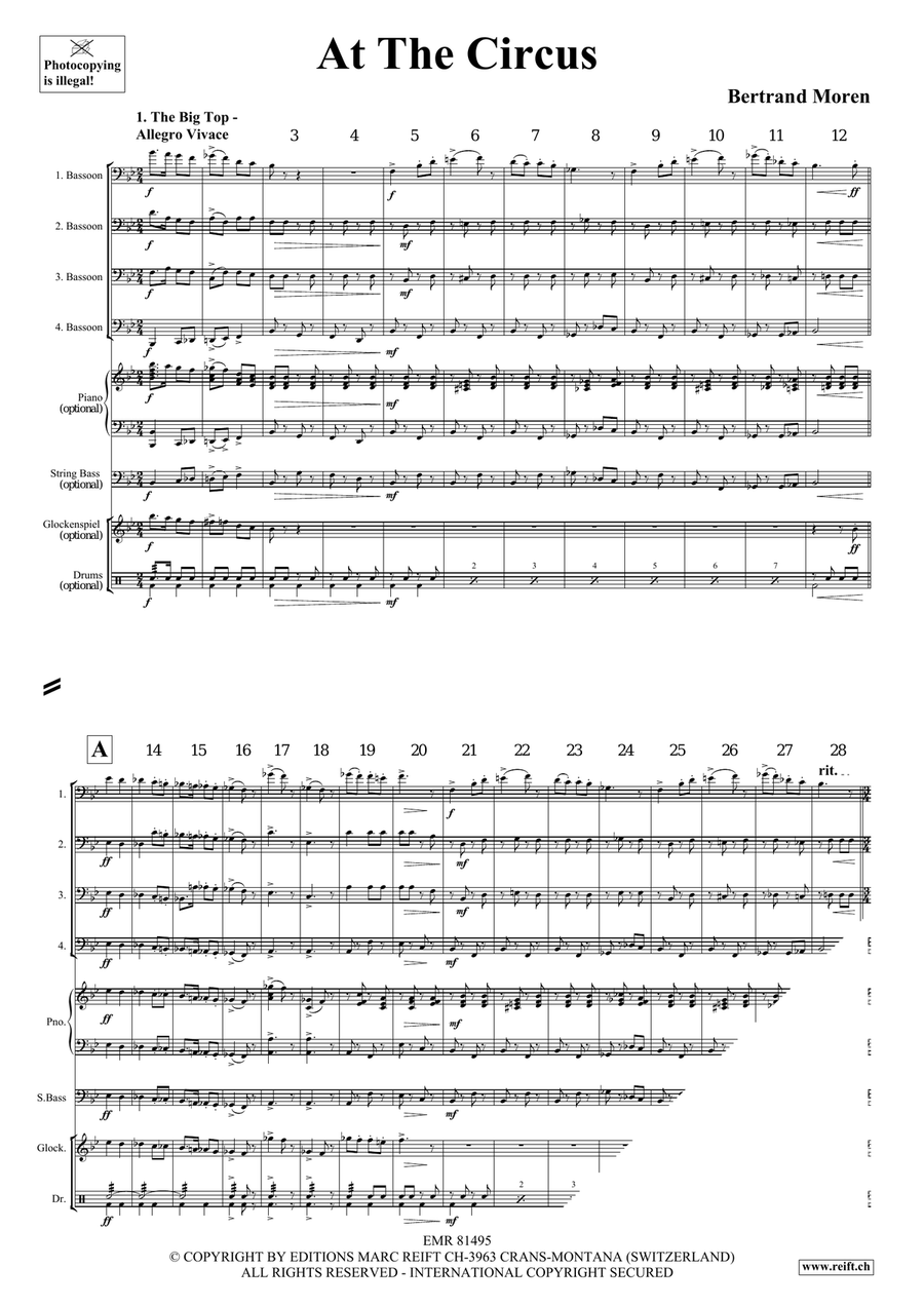 At The Circus At The Circus Bassoon Quartet scores gallery preview page 4