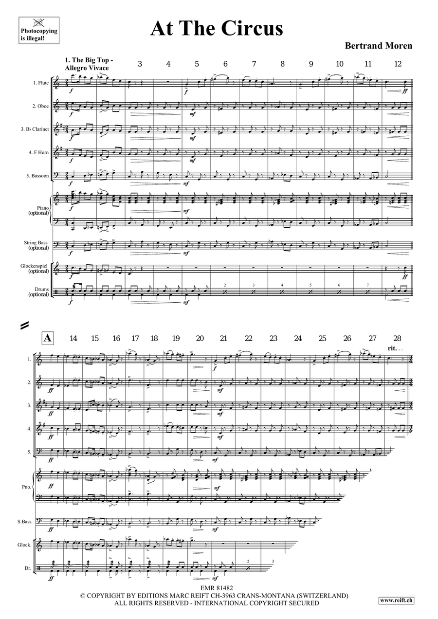At The Circus At The Circus Woodwind Quintet scores gallery preview page 4