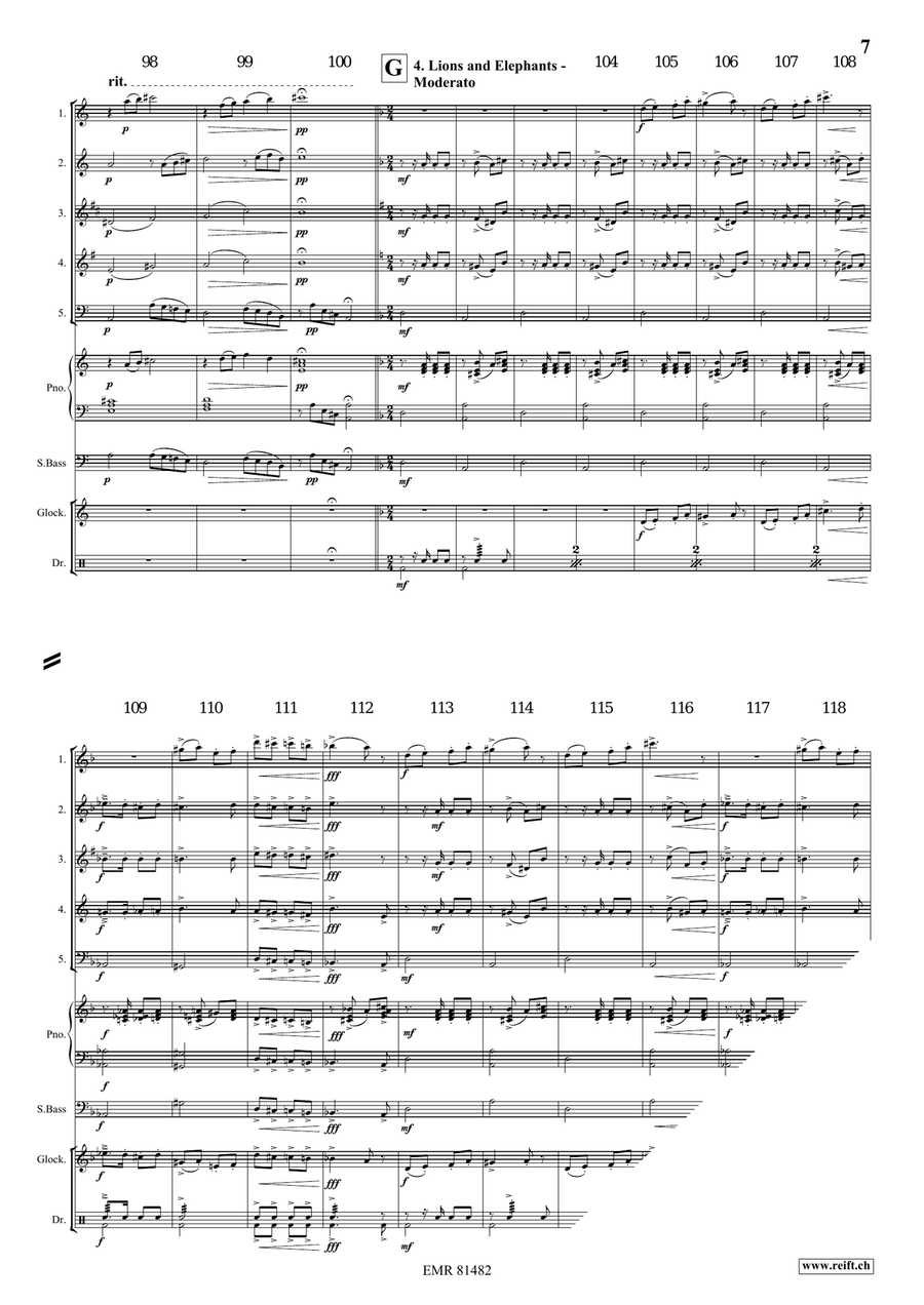 At The Circus At The Circus Woodwind Quintet scores gallery preview page 7
