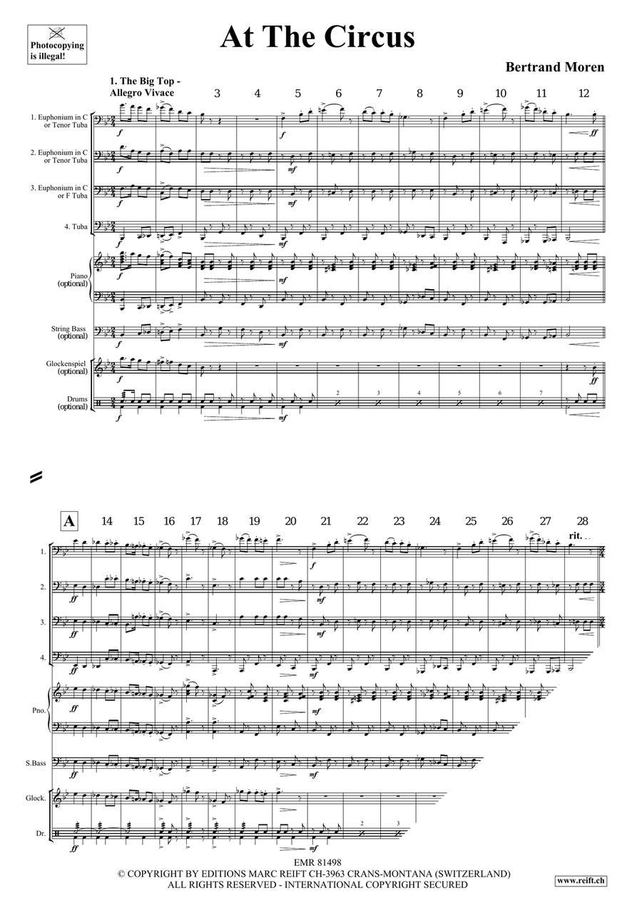 At The Circus At The Circus Tuba Quartet scores gallery preview page 4