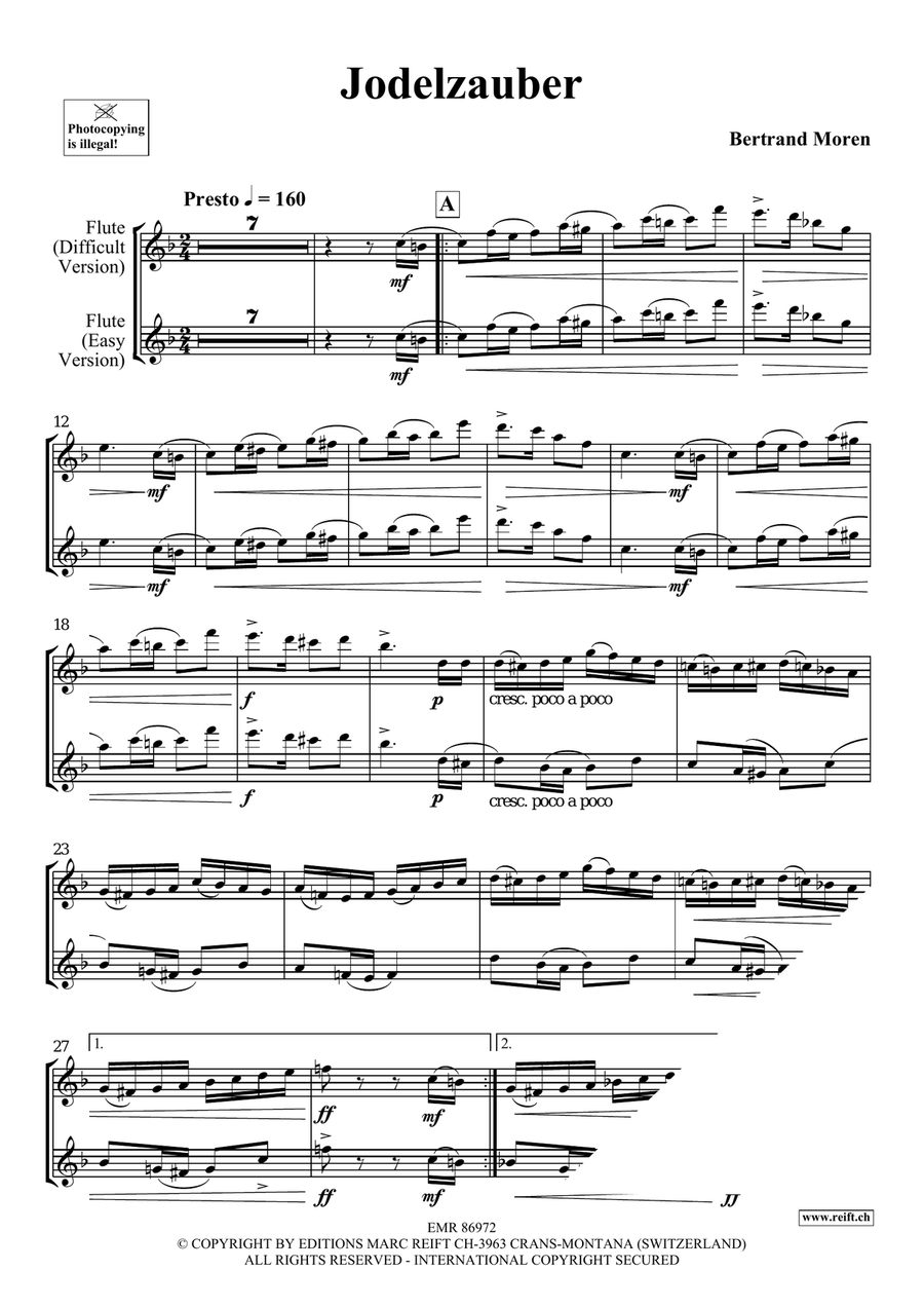 Jodelzauber Flute Solo scores gallery preview page 5