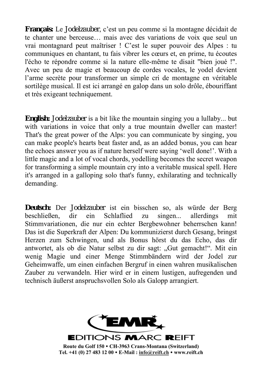 Jodelzauber Jodelzauber Piano Accompaniment scores gallery preview page 4