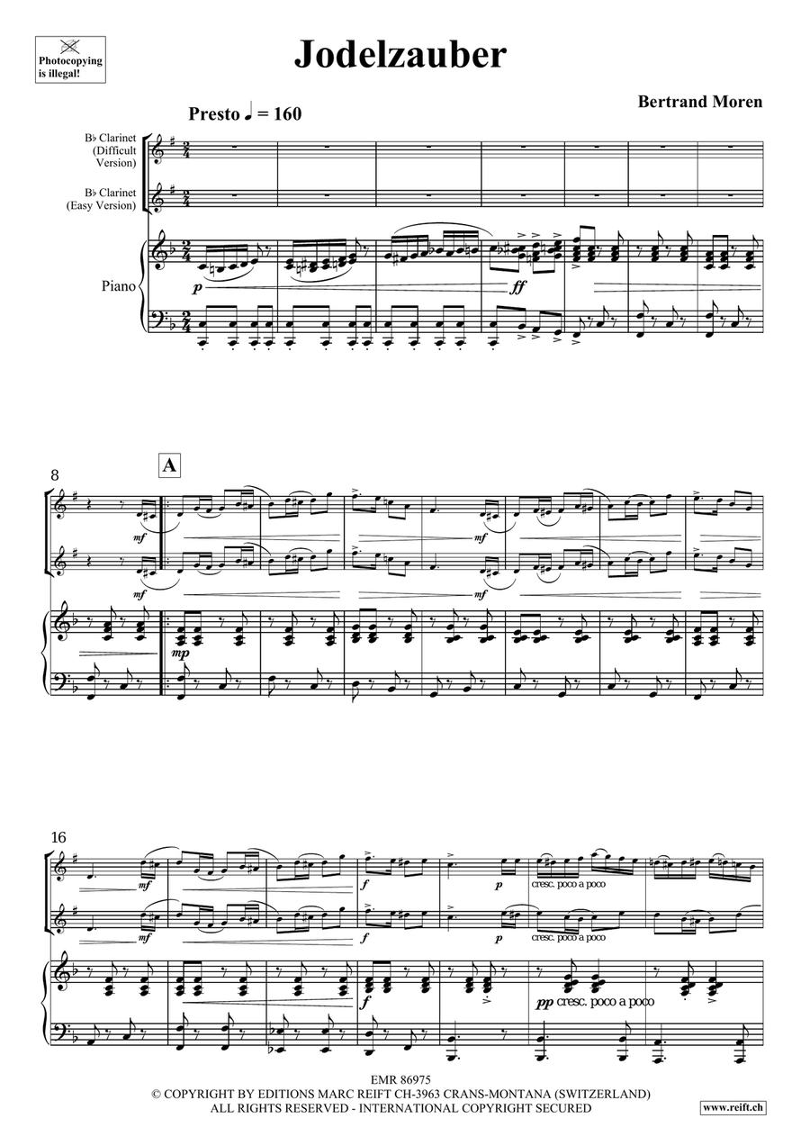 Jodelzauber Jodelzauber Clarinet Solo scores gallery preview page 6