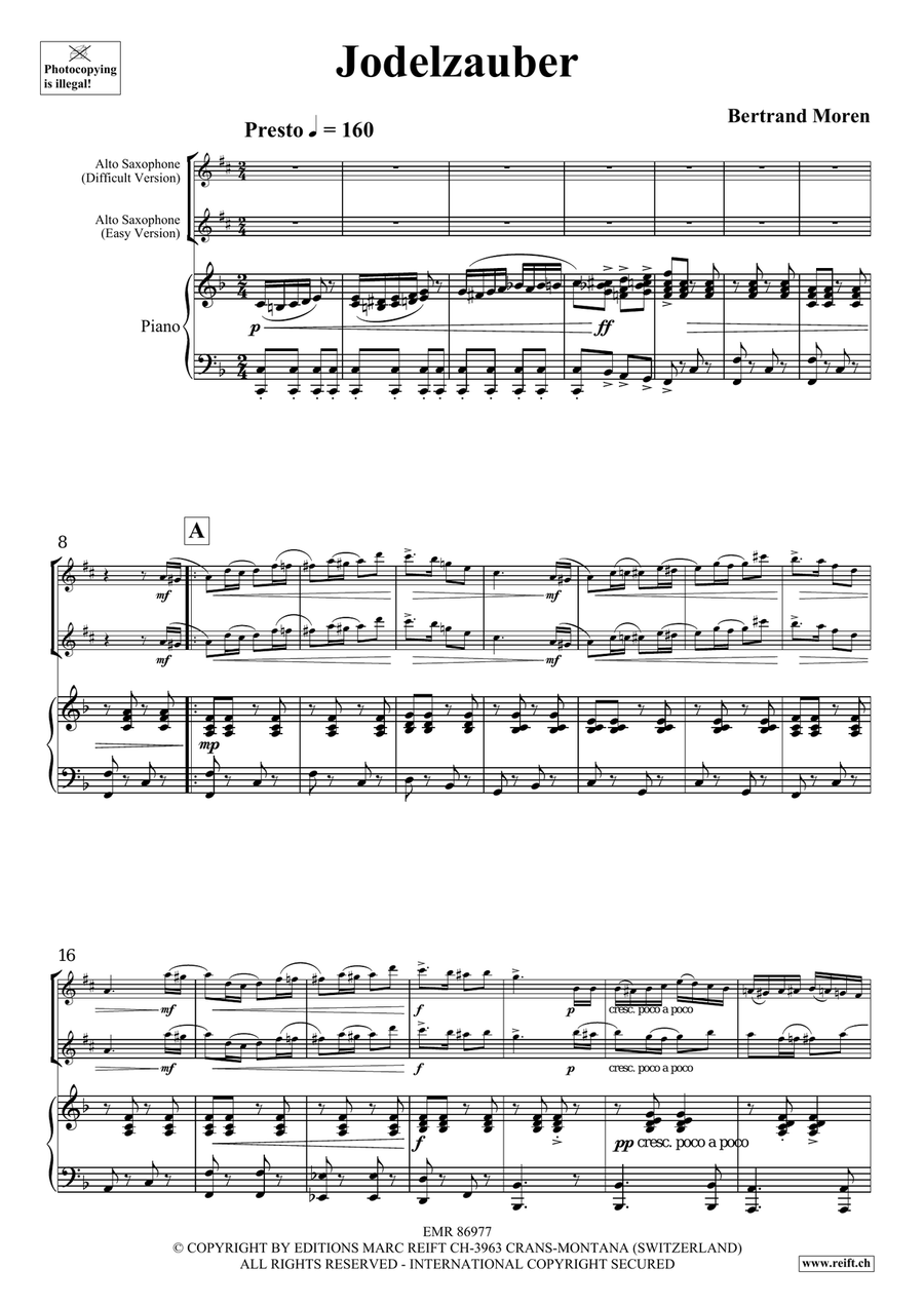 Jodelzauber Alto Saxophone scores gallery preview page 6