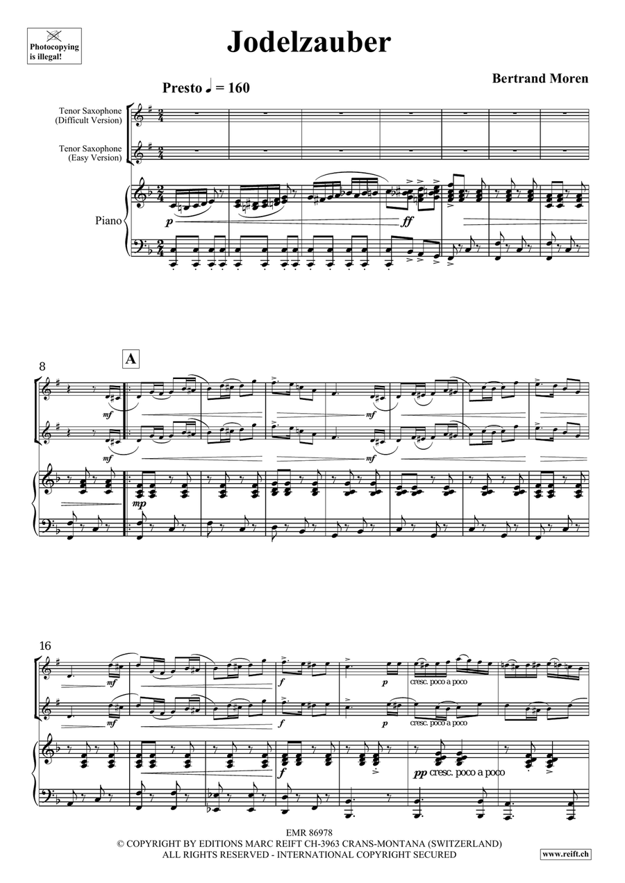 Jodelzauber Jodelzauber Tenor Saxophone scores gallery preview page 6