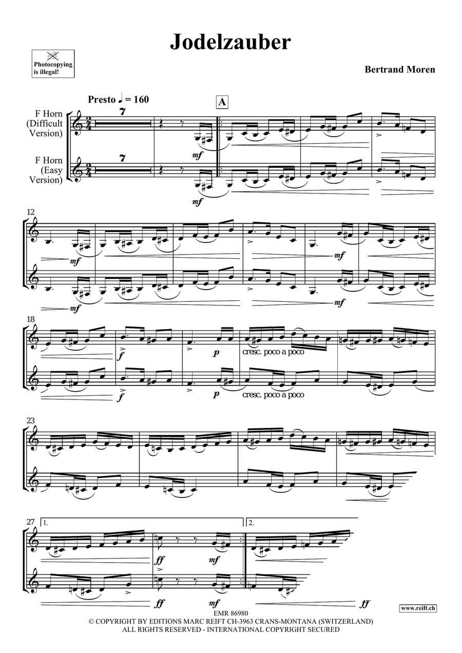 Jodelzauber Jodelzauber Horn scores gallery preview page 5