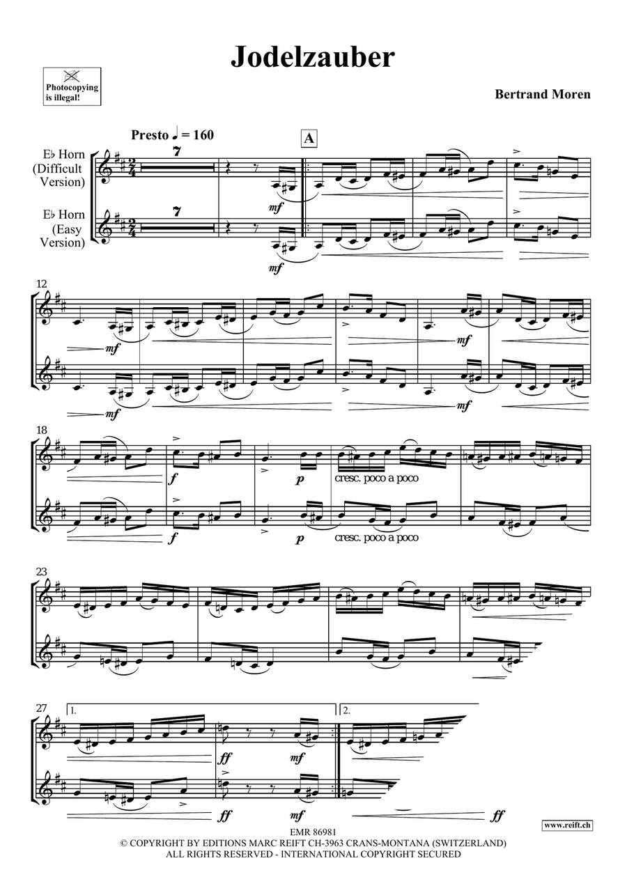 Jodelzauber Horn scores gallery preview page 5