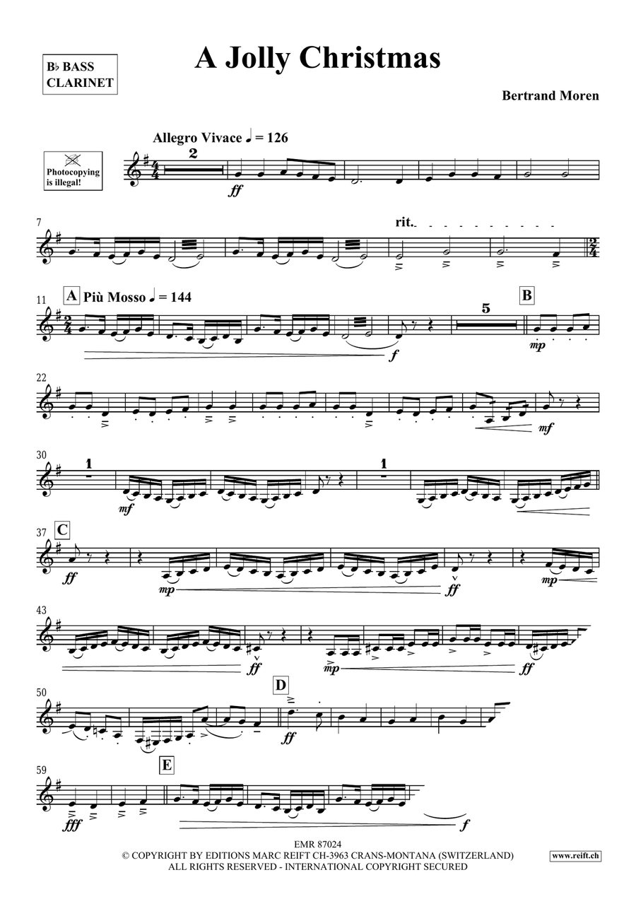 A Jolly Christmas A Jolly Christmas Bass Clarinet scores gallery preview page 4
