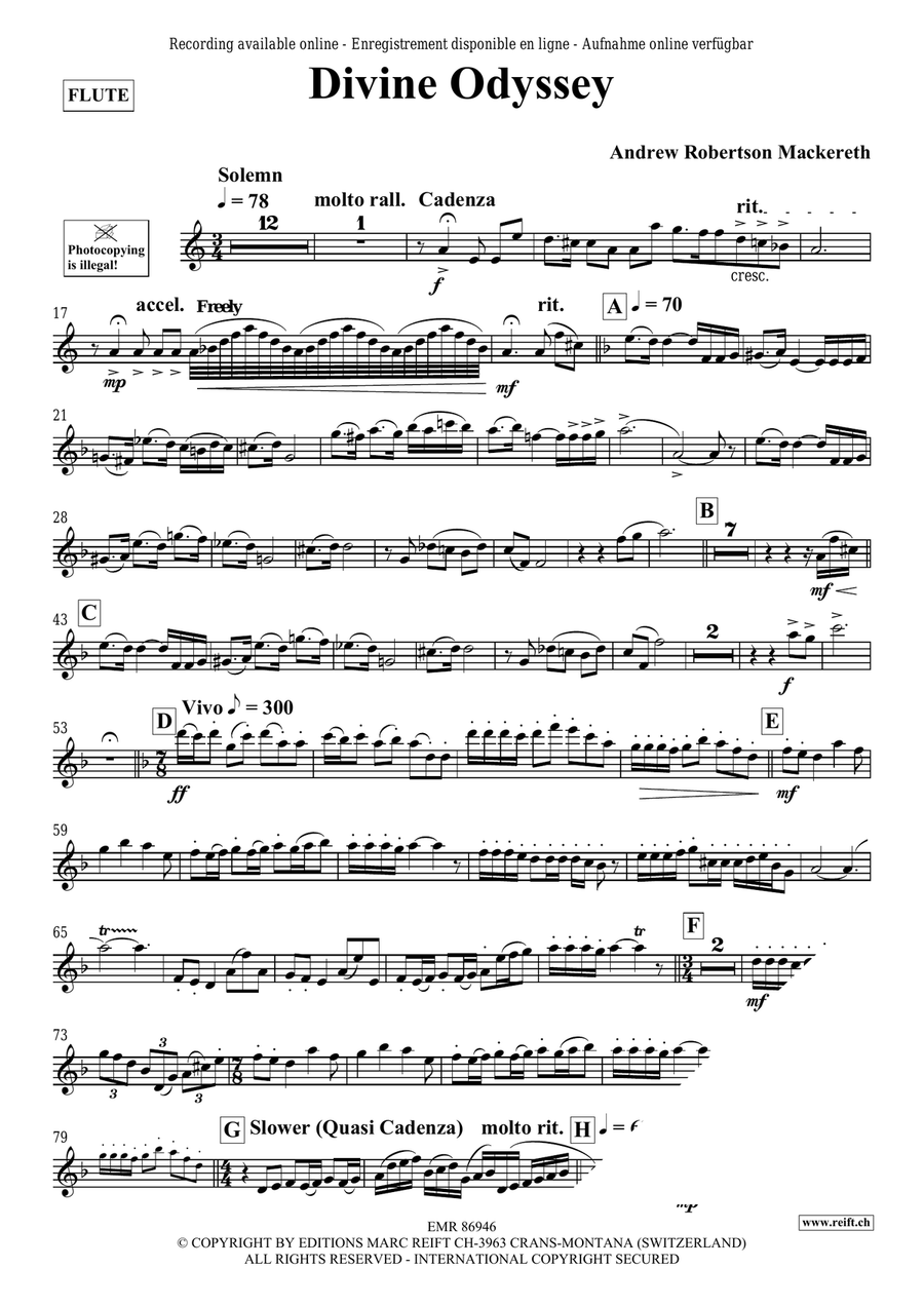 Divine Odyssey Divine Odyssey Flute Solo scores gallery preview page 5