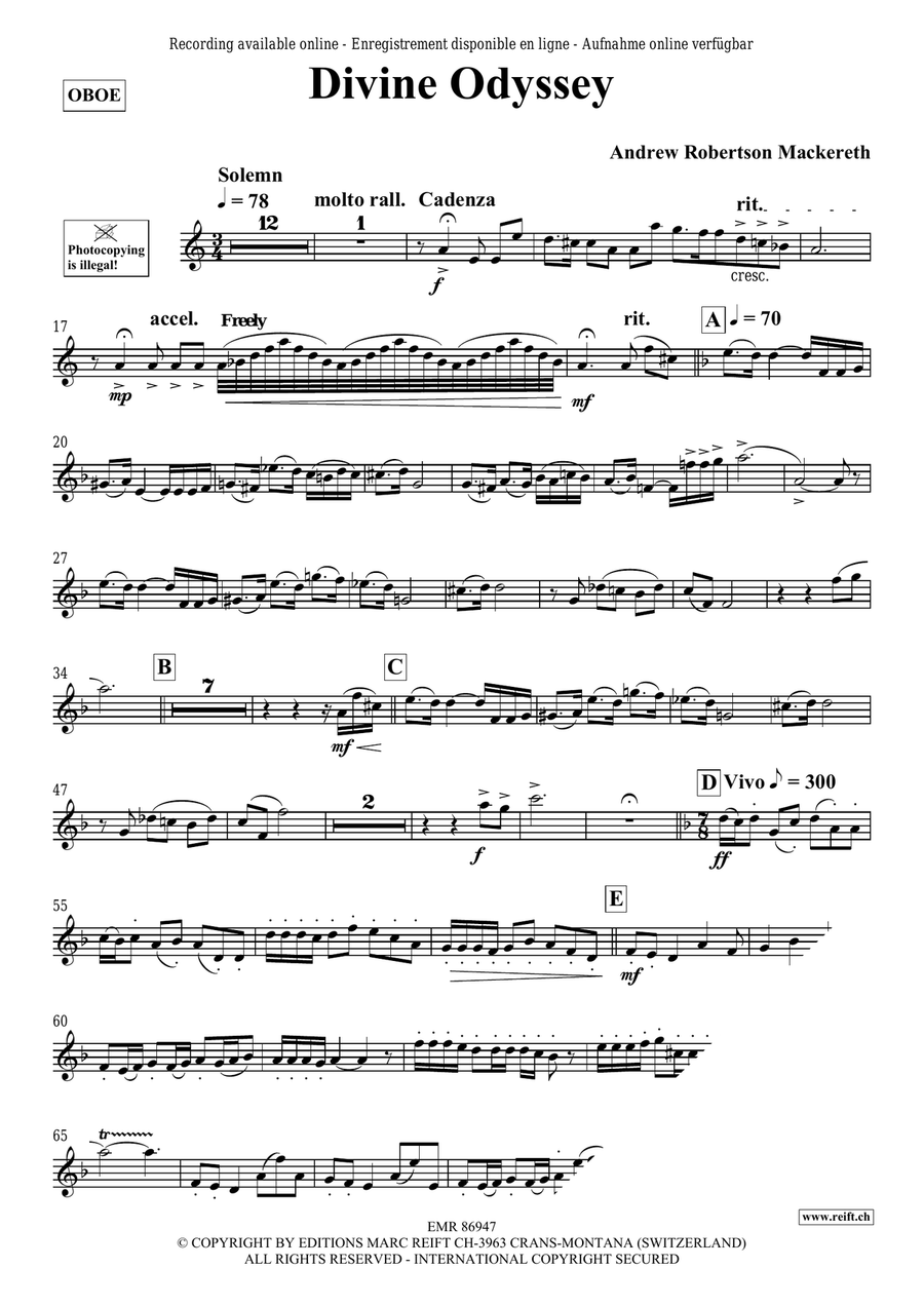 Divine Odyssey Divine Odyssey Piano Accompaniment scores gallery preview page 5