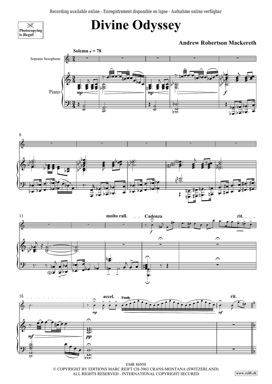 Divine Odyssey Divine Odyssey Soprano Saxophone scores gallery preview page 6