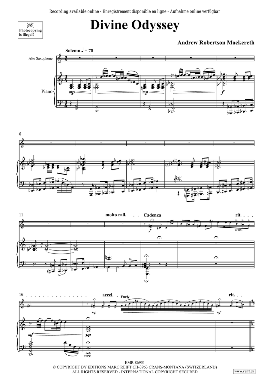 Divine Odyssey Divine Odyssey Alto Saxophone scores gallery preview page 6
