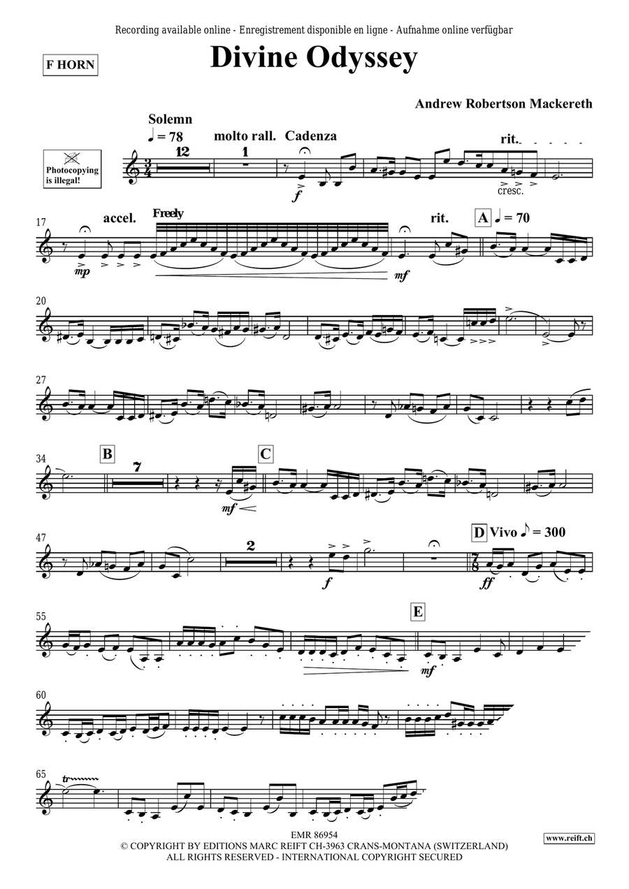 Divine Odyssey Divine Odyssey Horn scores gallery preview page 5