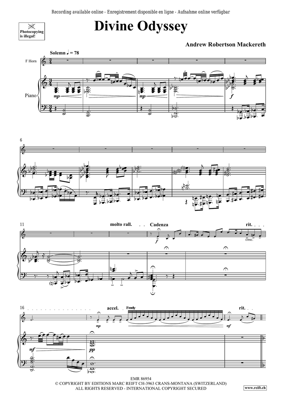 Divine Odyssey Divine Odyssey Horn scores gallery preview page 6