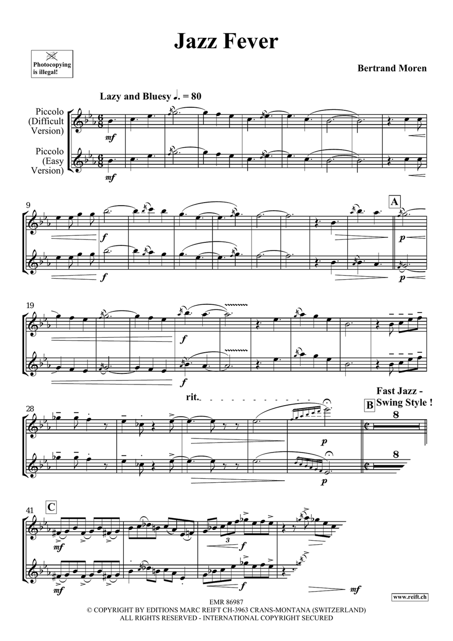 Jazz Fever Piccolo scores gallery preview page 4