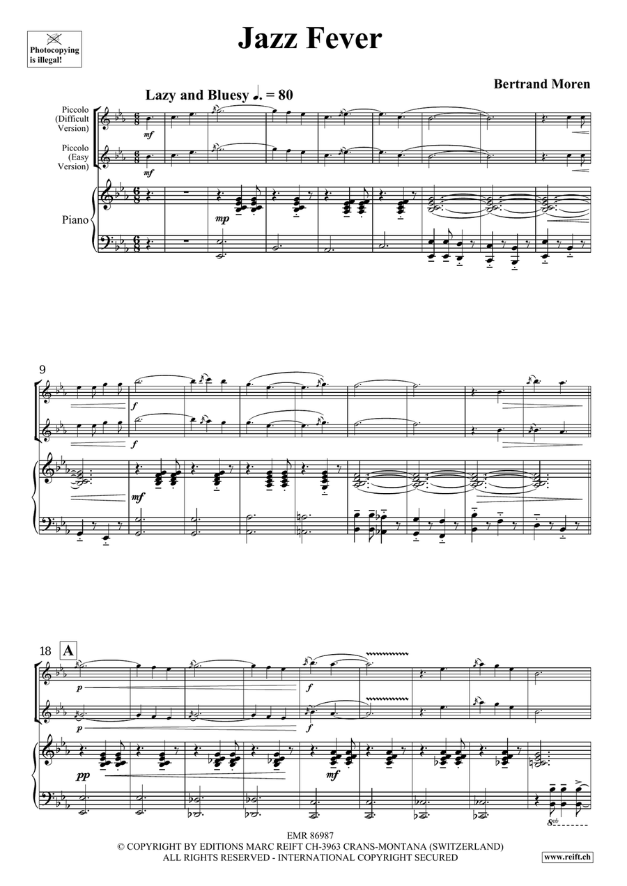 Jazz Fever Piccolo scores gallery preview page 5