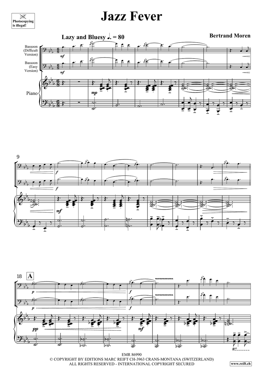Jazz Fever by Bertrand Moren Bassoon Solo - Sheet Music page 5