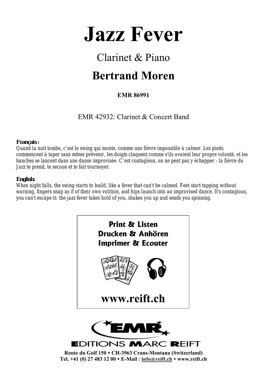 Jazz Fever by Bertrand Moren Clarinet Solo - Sheet Music page 2