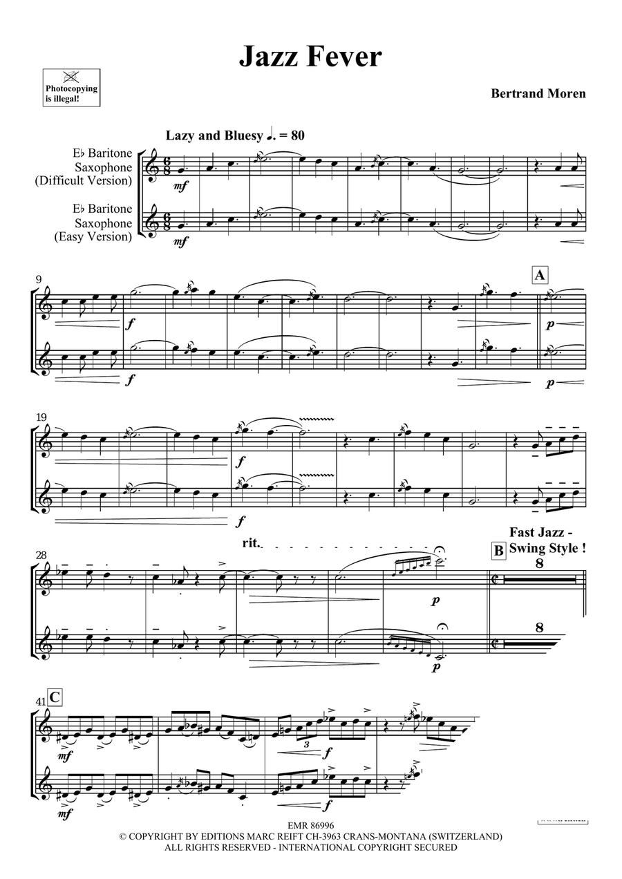Jazz Fever Jazz Fever Baritone Saxophone scores gallery preview page 4