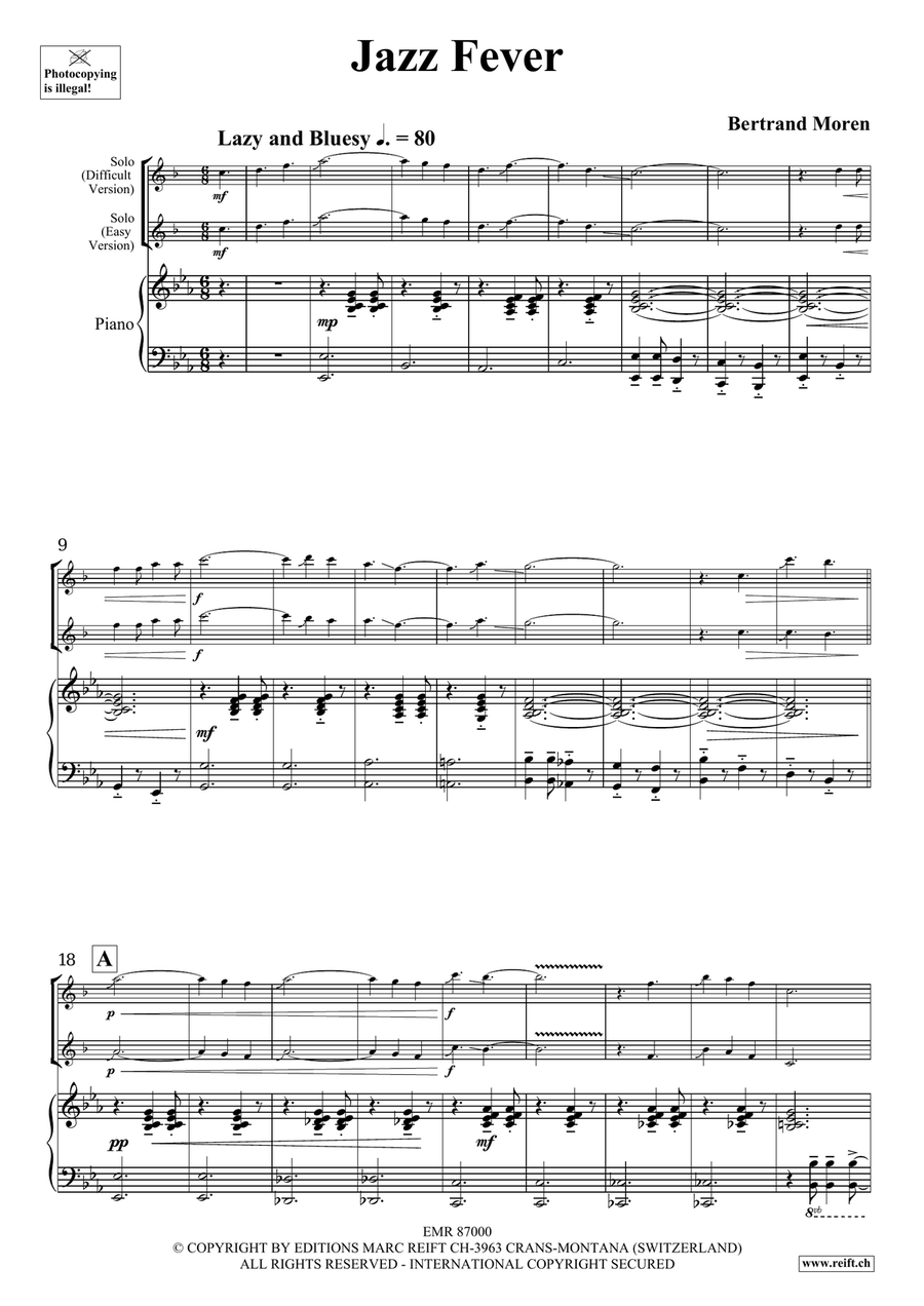 Jazz Fever by Bertrand Moren Piano Accompaniment - Sheet Music page 5