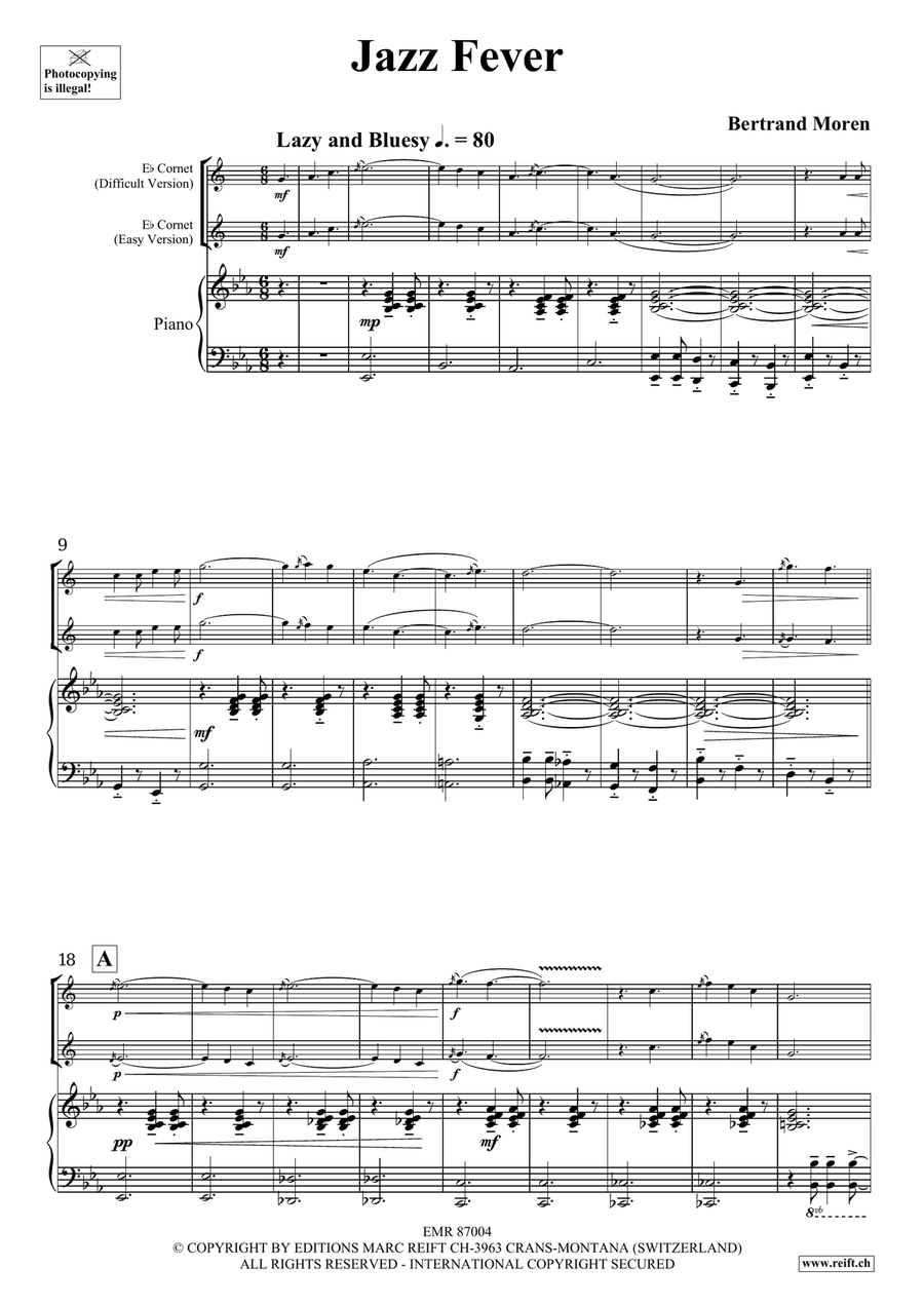 Jazz Fever by Bertrand Moren Cornet - Sheet Music page 5