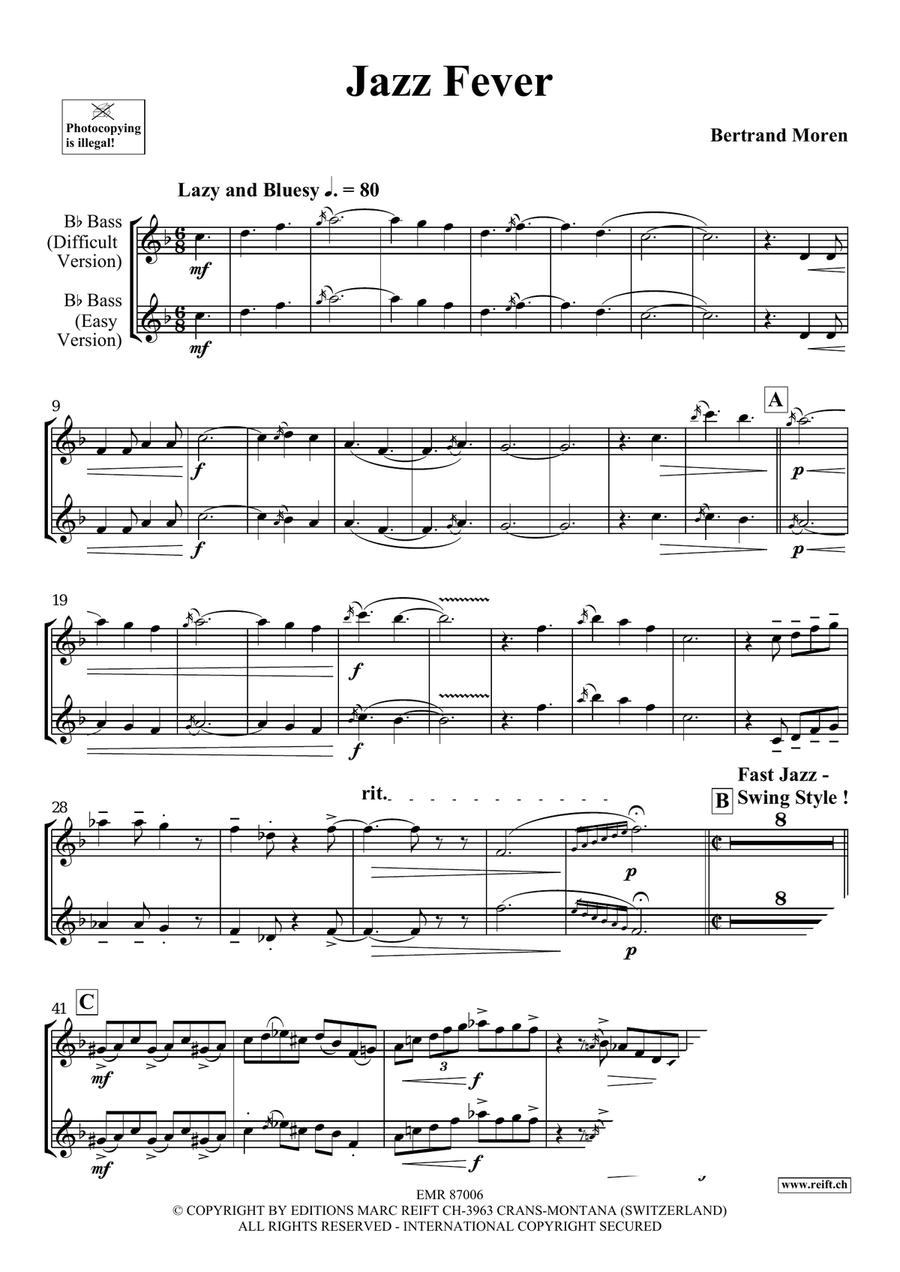 Jazz Fever by Bertrand Moren Voice Solo - Sheet Music page 4