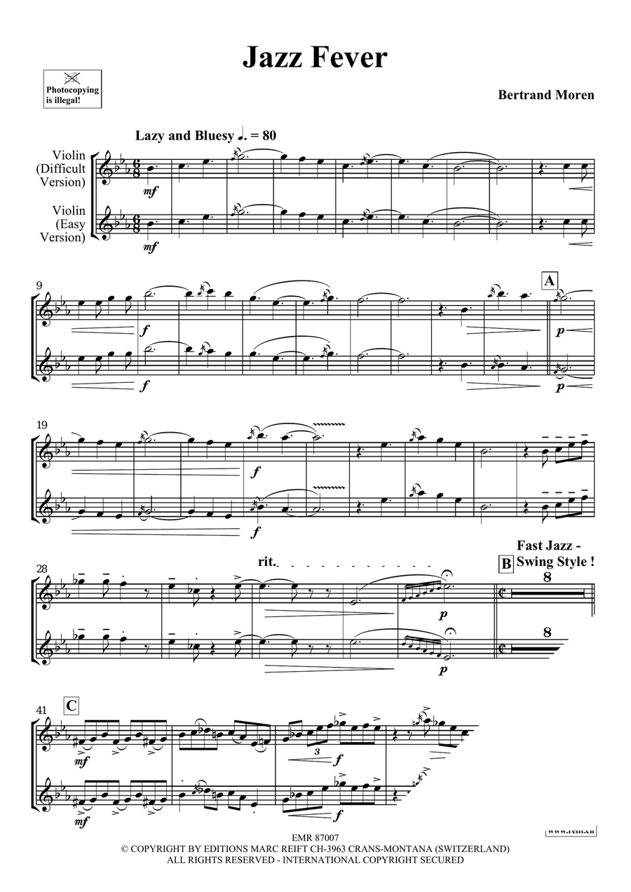 Jazz Fever Jazz Fever Violin Solo scores gallery preview page 4
