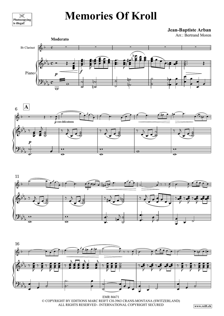 Memories Of Kroll Memories Of Kroll Clarinet Solo scores gallery preview page 4