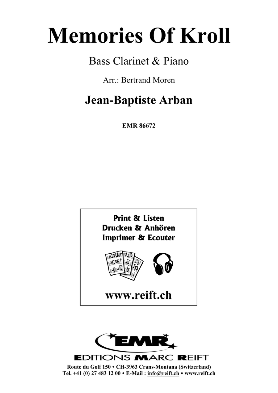 Memories Of Kroll Memories Of Kroll Bass Clarinet scores gallery preview page 2