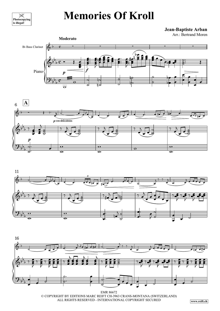Memories Of Kroll Memories Of Kroll Bass Clarinet scores gallery preview page 4