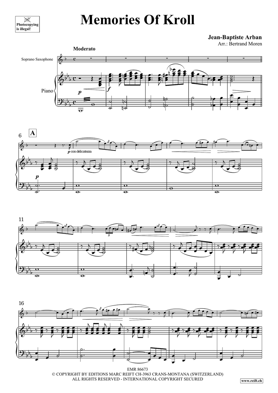 Memories Of Kroll Memories Of Kroll Soprano Saxophone scores gallery preview page 4