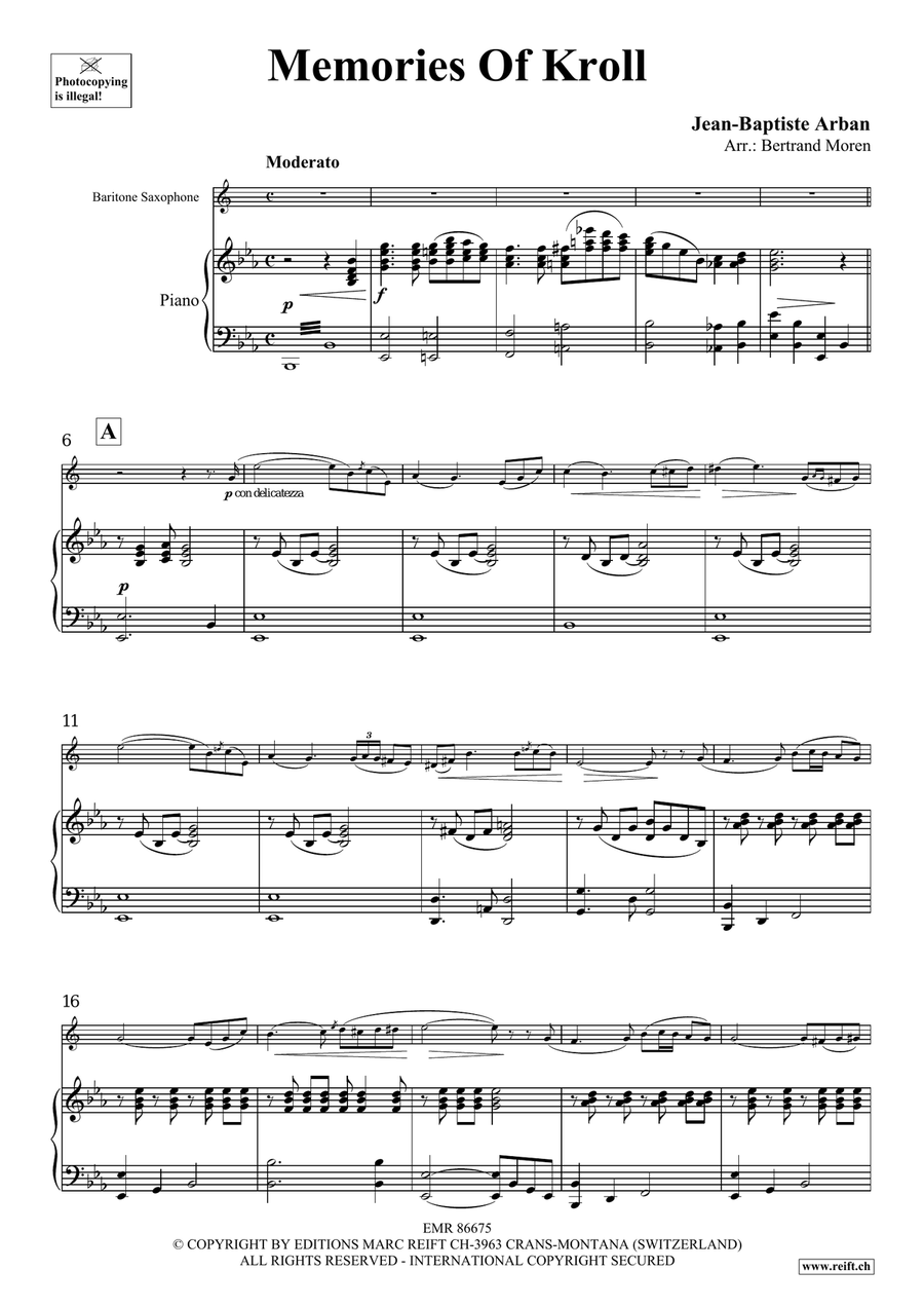 Memories Of Kroll Memories Of Kroll Baritone Saxophone scores gallery preview page 4