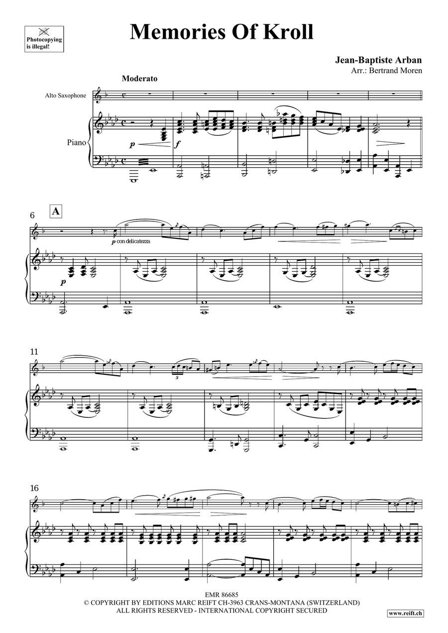Memories Of Kroll Memories Of Kroll Alto Saxophone scores gallery preview page 4